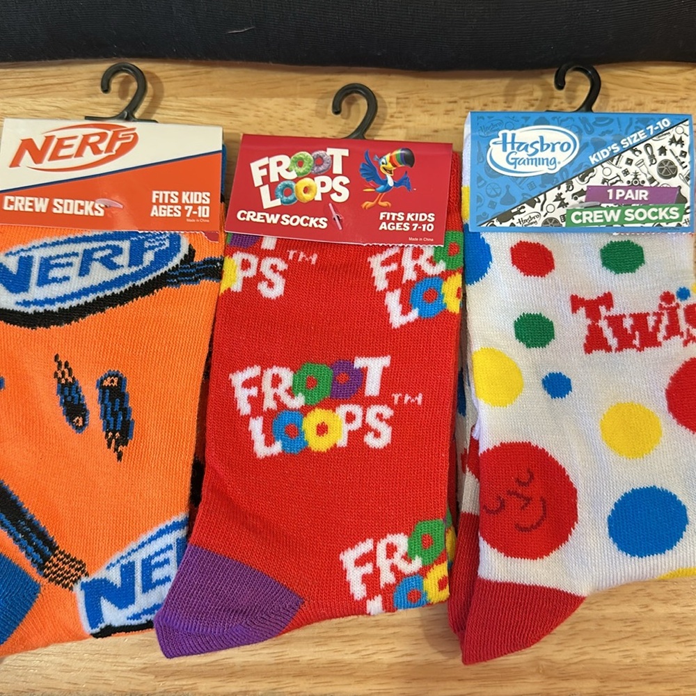 Kids Novelty Crew Socks Bundle  3 pairs included
